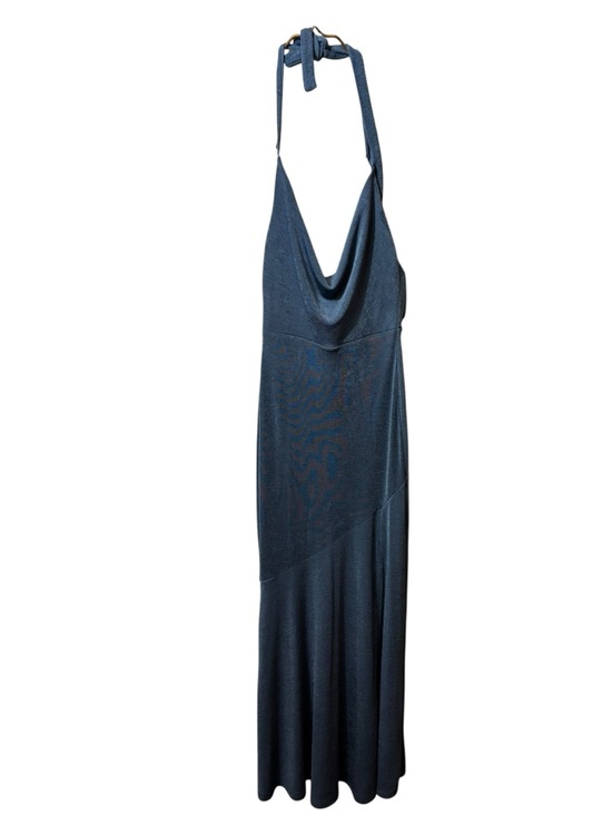 Hello Molly Dresses & Skirts - Hello Molly Steel Blue Halter Cowl Maxi Dress small